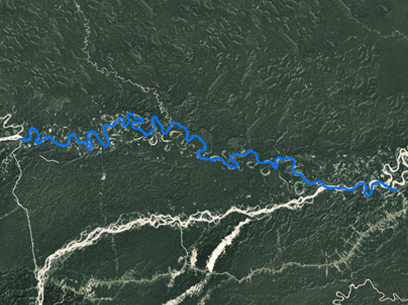 Boca to Laberinto Rafting Expedition 8 Days Satellite Map