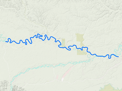 Boca to Laberinto Rafting Expedition 8 Days Terrain Map