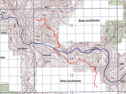 Choquequirao Trek Topographical Map