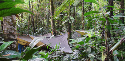 Hammock camp at Pini Pini Creek