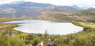 Lake Huacarpay in der Nähe von Cusco