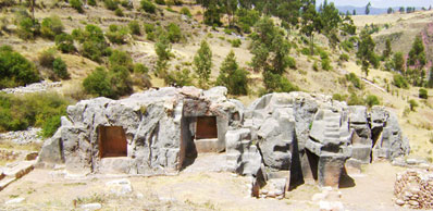 Ruinen von Inkilltambo in der Nähe von Cusco