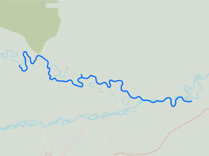 Laberinto Oxbow Lakes and Canal Rafting Expedition 6 Days Overview Map