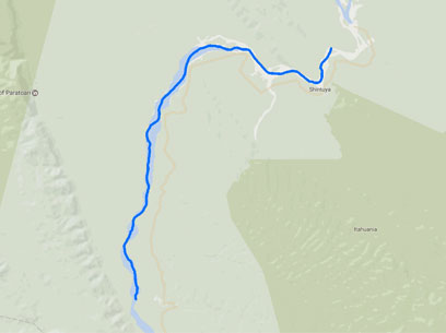 Manu Rafting 3 Days Overview Map