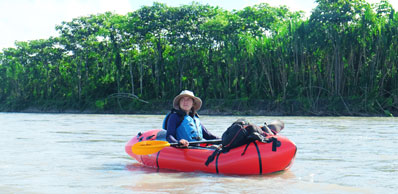 Floating on an Alpacka Raft through the Amazon Jungle