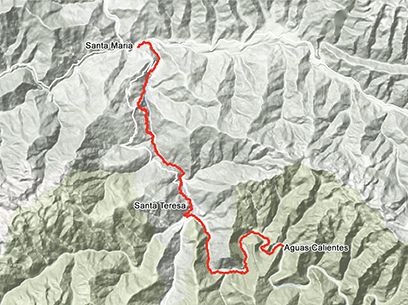 Inca Jungle Trek Terrain Map